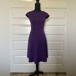 Lark & Ro Women's Short Sleeve Crew Neck Purple Dress Size 2
